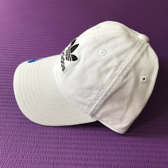 Adidas Originals Trefoil Relax StrapBack Cotton White Sport Cap Adjustable Hat - Picture 6 of 10
